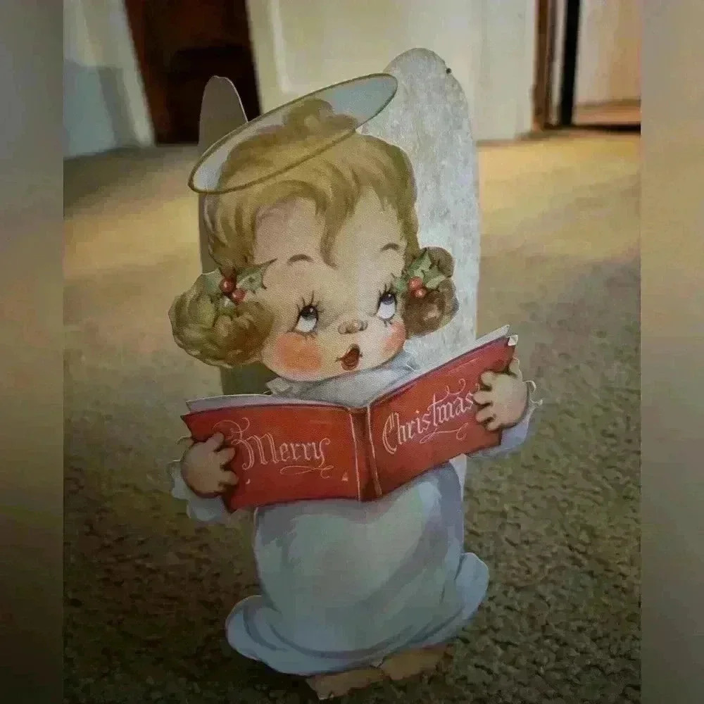 Angel Vintage Christmas Card
